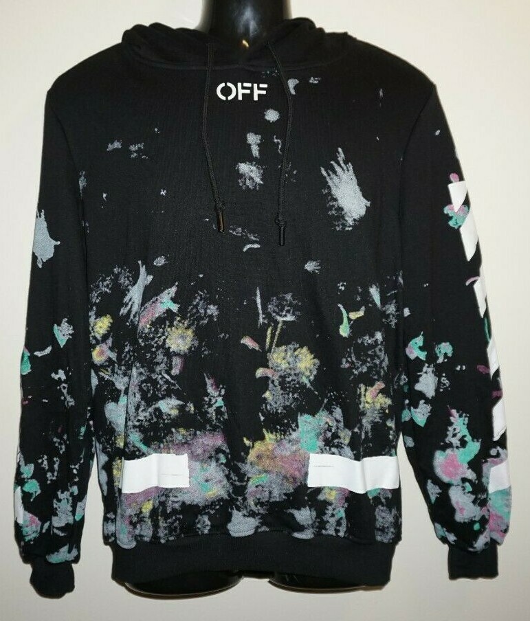 Off-White Multicolor Black Hoodie Virgil Abloh Seeing Things Sweatshirt  Milano M | eBay